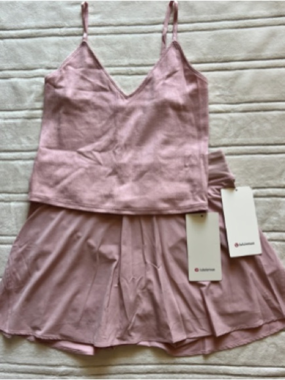 lululemon athletica Dusty Rose Pink Skirt Set